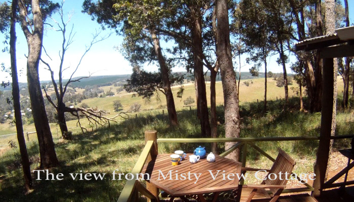 The view from Misty View Cottage